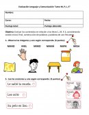 Evaluación Lenguaje y Comunicación “Letra M, P, L, S”