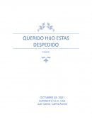 Ensayo querido hijo estas despedido