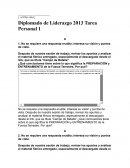 Diplomado de Liderazgo 2013 Tarea Personal 1