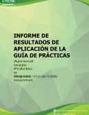 Informe de Resultados de aplicación de la Guía de Prácticas