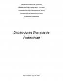 Probabilidad y Estadística Distribuciones Discretas de Probabilidad