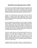 Nuestra culturalidad en el Perú