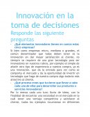 Innovación en la toma de decisiones