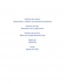 Observación y reflexión de escenarios educativos