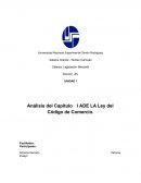 Análisis del Capítulo I ADE LA Ley del Código de Comercio