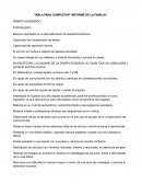 TABLA PARA COMPLETAR "INFORME DE LA FAMILIA"