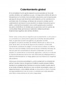 Calentamiento global ¿qué voy a hacer para remover el calentamiento global?