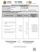 REPORTE DE ACTIVIDADES MENSUALES