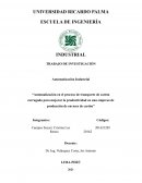 Automatización en el proceso de transporte de cartón corrugado para mejorar la productividad