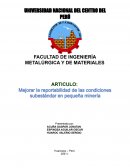 Proyecto seguridad en mineria pequeña