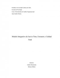 Modelo Integrativo de Just in Time, Extranets y Calidad Total. Página 1