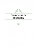 CURRICULUM EN EDUCAIÓN