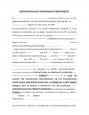 CONTRATO PARA PAGO DE HONORARIOS PROFESIONALES