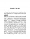 REPORTE DE LECTURA