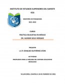 Propuesta para la mejora del SISTEMA EDUCATIVO