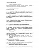 Actividad - Cuestionario ¿Qué son los recursos naturales?