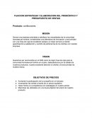 FIJACION ESTRATEGIA Y ELABORACION DEL PRONÓSTICO Y PRESUPUESTO DE VENTAS