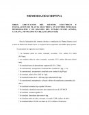 OBRA: ADECUACION DEL SISTEMA ELECTRICO E INSTALACION DE PLANTA ELECTRICA EN CENTRO INTEGRAL HEMODIALISIS