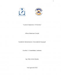 “Lectura Comprensiva 1 JS Gaviota.”. Página 1