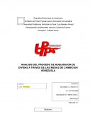 ANALISIS DEL PROCESO DE ADQUISICION DE DIVISAS A TRAVES DE LAS MESAS DE CAMBIO EN VENEZUELA