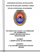 TECTONICA DE PLACAS Y LA FORMACIÓN DE YACIMIENTOS