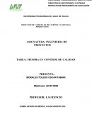 MEJORA EN CONTROL DE CALIDAD