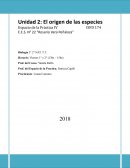 Unidad didactica El origen de las especies