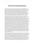 EFECTOS DE LOS PROBLEMAS SOCIALES