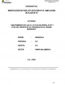 EXPEDIENTE DE: MODIFICACIÓN EN FASE DE EJECUCIÓN Nº 01: AMPLIACIÓN DE PLAZO Nº 01