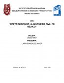 Repercusion de la ing. civil en mexico