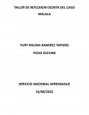TALLER DE REFLEXION ESCRITA DEL CASO MALALA