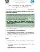 EVALUACIÓN FINAL DE BASE DE DATOS I