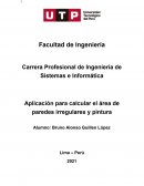Aplicación para calcular el área de paredes irregulares y pintura