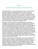 Ensayo Ley de la oferta Día a día
