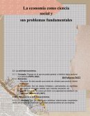 Economía como ciencia social y sus problemas fundamentales