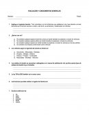 Evaluación de conocimientos y generalidades