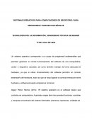 SISTEMAS OPERATIVOS PARA COMPUTADORES DE ESCRITORIO, PARA SERVIDORES Y DISPOSITIVOS MÓVILES