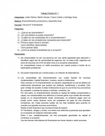 Emprendimientos productivos y desarrollo local. Página 1