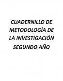 CUADERNILLO DE METODOLOGÍA DE LA INVESTIGACIÓN