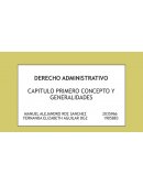 DERECHO ADMINISTRATIVO CAPITULO PRIMERO CONCEPTO Y GENERALIDADES