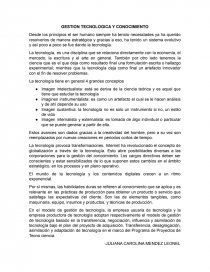 GESTION TECNOLOGICA Y CONOCIMIENTO. Página 1
