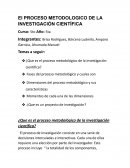El PROCESO METODOLOGICO DE LA INVESTIGACIÓN CIENTÍFICA