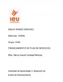 FINANCIAMIENTO DE PLAN DE NEGOCIOS