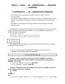 Matematicas financieras. Leyes de capitalización y descuento compuesto