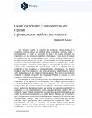 Causas estructurales y consecuencias del régimen: regímenes como variables intervinientes