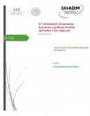 Ecuaciones, funciones y gráficas lineales aplicados a los negocios