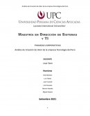 Análisis de Creación de Valor de la empresa Tecnología del Perú