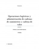 Operaciones logísticas y administración de cadenas de suministros y cadena de valor