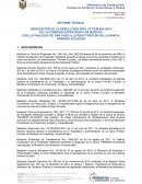 Informe técnico - Derogación Resolución
