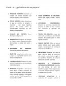 Check List - ¿qué debe incluir un proyecto?